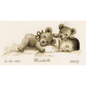 Vervaco Counted Cross Stitch Baby Sleep, Fabric, Multi, One Size