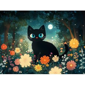 Reofrey DIY Diamond Art Kits for Adults Cat, Animal Full Drill Round Rhinestone Diamond Painting Kits for Adults, Cross Stitch Embroidery Canvas for Crafts Home Wall Decor 30x40cm