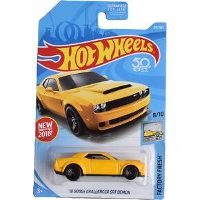 Hot Wheels '18 Dodge Challenger SRT Demon, Factory Fresh 8/10, Yellow
