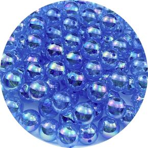100pcs Acrylic Round Beads 12mm AB Colors Craft Beads Round Spacer Beads with Holes for Earring Bracelet Necklace Key Chains Jewelry Making(Mix AB Colors) in Kuwait