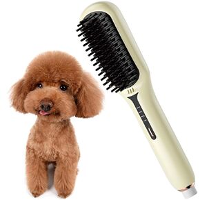 Electric Pet Hair Styling Beauty Comb, Dog Grooming Brush, Negative Ion Function & Adjustable Temperature, Safety Protection, Animal Hair Straightener