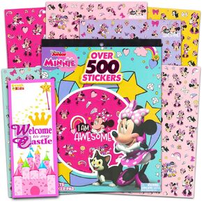 Classic Disney Disney Minnie Stickers Pad Set - Minnie Mouse Over 500 Stickers Bundle Sticker Book for Kids Toddlers Children (Disney Minnie Mouse stickers minnie mouse stickers