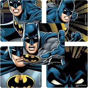 SmileMakers Glow in The Dark Batman Stickers - Prizes and Giveaways - 50 per Pack