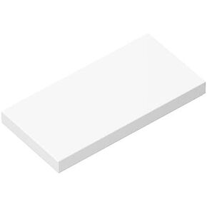 Classic Tiles Block Bulk, White Tiles 2x4, Building Tiles Flat 100 Piece, Compatible with Lego Parts and Pieces: 2x4 White Tiles(Color:White)