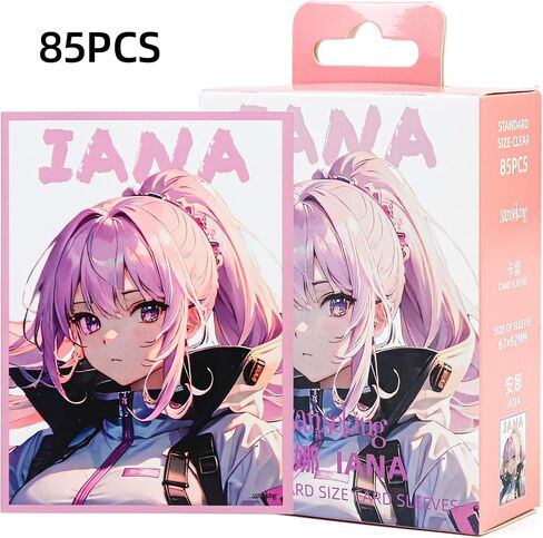 Colorful Dragon Printed Standard Trading Card Sleeves, 64pcs Perfect Fit Standard TCG Cards Protectors Case (Orange) in Kuwait