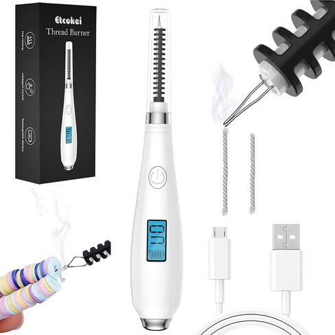 Thread Burner, USB Rechargeable Thread Zapper with LCD Display, Burn and Melt Easily, Cautery Pen for Beading, Weaving, Sewing, Leather & Jewelry Making in Saudi Arabia