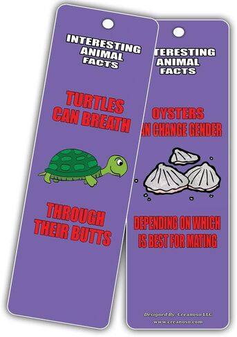 CREANOSO PET FUN FUN FACTS Learning Borkmark Cards (12 pack)-مجموعة جودة متميزة-الكلب ، الهامستر ، الإغوانا ، خنزير غينيا ، أرنب ، حقائق القط للأطفال-مكافآت المعلمين وحوافز الفصول الدراسية in Kuwait