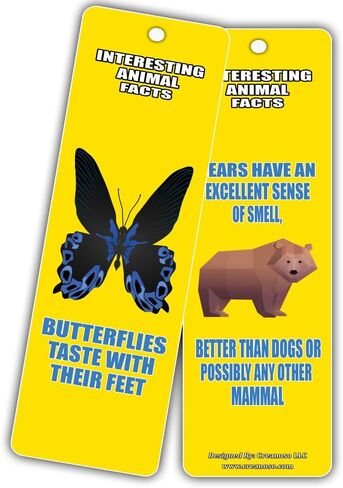 CREANOSO PET FUN FUN FACTS Learning Borkmark Cards (12 pack)-مجموعة جودة متميزة-الكلب ، الهامستر ، الإغوانا ، خنزير غينيا ، أرنب ، حقائق القط للأطفال-مكافآت المعلمين وحوافز الفصول الدراسية in Kuwait