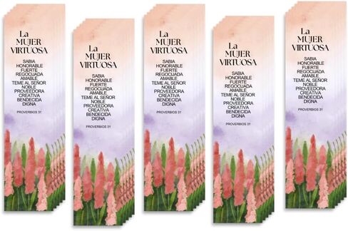 Christian 8’X2’ Bookmark for Women | Gift for Virtuous Woman (Spanish, 25 Pack Proverbs 31) in Kuwait