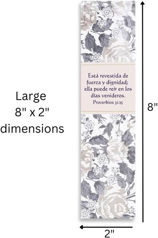 Christian 8’X2’ Bookmark for Women | Gift for Virtuous Woman (Spanish, 25 Pack Proverbs 31) in Kuwait