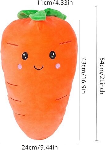 ASkinds Cartoon Carrot Plush Toy Cute Carrot Shape Pillow Stuffed Carrot Toy Soft Carrot Doll for Kids Girls in Kuwait
