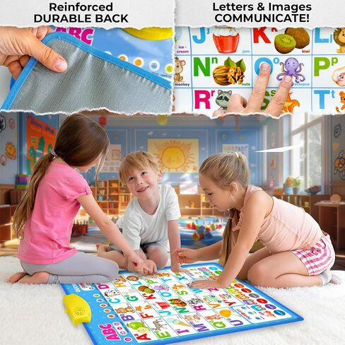 QUOKKA Educational Toys for Kids 5-7 Year Old - Vertical ABC Learning Wall Chart for Toddlers Age 3 4 6+ - Interactive Speech Therapy Poster Boy Girl - Autism Puzzle Game 8-10-12 in Saudi Arabia