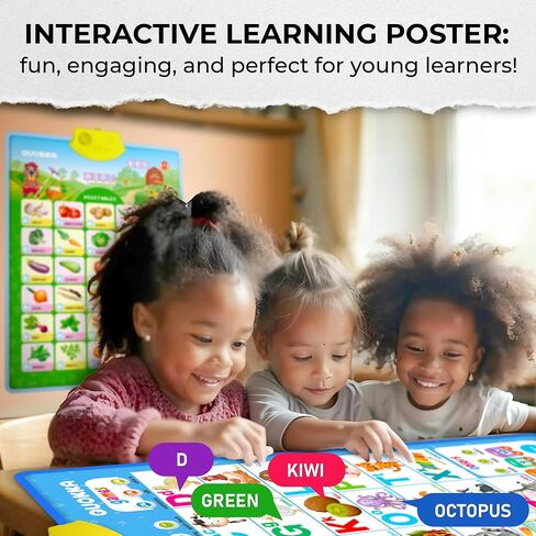 QUOKKA Educational Toys for Kids 5-7 Year Old - Vertical ABC Learning Wall Chart for Toddlers Age 3 4 6+ - Interactive Speech Therapy Poster Boy Girl - Autism Puzzle Game 8-10-12 in Saudi Arabia