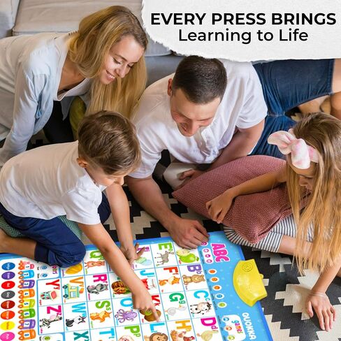 QUOKKA Educational Toys for Kids 5-7 Year Old - Vertical ABC Learning Wall Chart for Toddlers Age 3 4 6+ - Interactive Speech Therapy Poster Boy Girl - Autism Puzzle Game 8-10-12 in Saudi Arabia