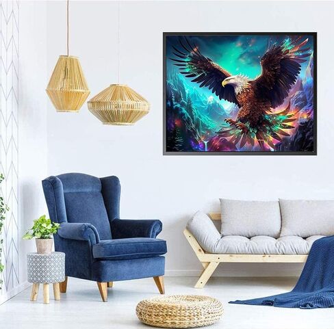 Keuasdv Diamond Painting Kits للبالغين ، Owl 5D DIY مجموعات فن الماس الكامل دربات الماس لزخارف جدار الهدية والاسترخاء GEM Arts 12x16 inch in Saudi Arabia