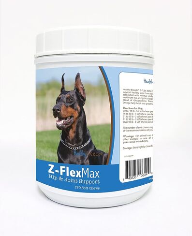 Healthy Breeds Doberman Pinscher Z-Flex Max Hip and Joint Soft Chews 170 Count in Kuwait