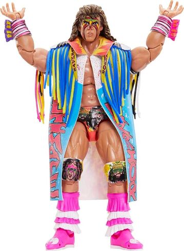 Mattel WWE Ultimate Edition Action Figure & Accessories Set, Warrior 6-inch Collectible with 30 Articulation Points, Swappable Pieces & Entrance Gear in Kuwait
