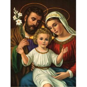 F-CANLAN Round Full Drill Diamond Painting Kit, 5D DIY Virgin Mary God Paint with Diamonds Virgin Mary Diamond Art Painting by Numbers God Diamond Painting with Gem for Room Decor (12X16 inches)