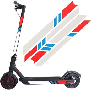 Reflective Stickers for Electric Scooter XIAOMI M365 Ninebot ES1 ES2 ES3 ES4, Waterproof Night Reflective Film Sticker Decal Pedal Scooter Accessories (Red-Blue-Silver)