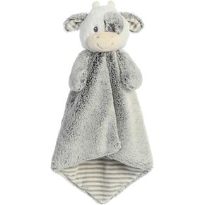 ebba Aurora® Snuggly Cuddlers Luvster™ Coby Cow Baby Stuffed Animal - Comforting Companion - Security and Sleep Aid - Gray 16 Inches