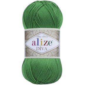 100% Microfiber Acrylic Alize Diva Silk Effect Knitting Sport Crochet Yarn Lot of 4 Ball skeins 400gr 1532yds Color (123 Emerald)