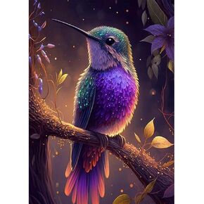 PFFNGPEN Diamond Art Painting Kits for Adults, DIY Dream Catcher Owl Diamond Art Kits for Beginners, 5D Birds Round Full Drill Diamond Art for Home Wall Decor Craft Gifts 12x16 inch