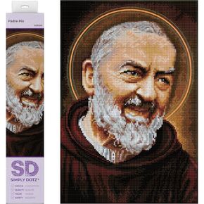 DIAMOND DOTZ Padre Pio Diamond Painting Kits for Adults - Diamond Art Kits a Relaxing Creative Craft Kit with Dotz Gems