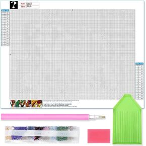 Zariocy 5D Diamond Art Painting Kits, DIY Square Diamond Paint with Diamonds Art by Numbers, Crystal Embroidery Cross Stitch, Canvas for Home Office Wall Decor 12x16inch/14x14inch