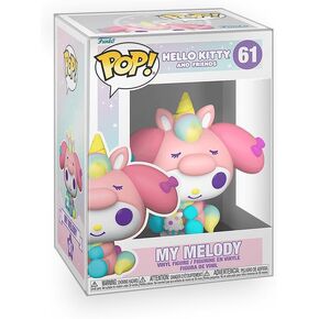 Hello Kitty and Friends - My Melody Unicorn Party Vinyl Figure Collectibles Bundle with Compatible Funko Box Pop Protector