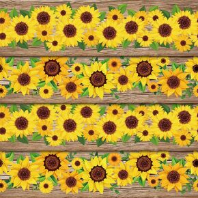 Sunflower Border Fall Bulletin Board Classroom Bulletin Border Wall Decor Sign Sunflower Garland Die Cut Border Classroom Decor Border with Leaves for Baby Shower Party Decor (59 Ft, Natural Style)