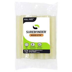 Surebonder WS -12 الحجم الكامل 4 بوصة عصا الغراء الساخن الخشب - 12 حزمة