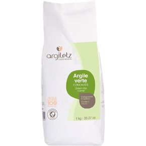 Argiletz Green clay Coarse 2.2Lb/1Kg. 100% Sourced and produced in France.
