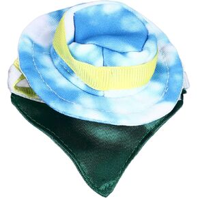 Bearded Dragon Cowboy Hat and Bandana, Soft and Comfortable, Multifunctional Use,Size, Halloween Reptile Costume for Lizard, Hamster, Small Dogs (Brown)