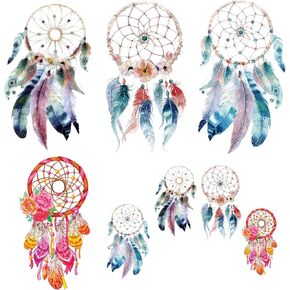 Woohome Iron on Patches Iron on Decals Clothing Dream Catcher Heat Transfer Colorful Dream Catcher Decals Washable Transfer Sticker for DIY T-Shirt Backpack Decoration (1)
