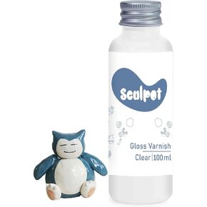 100ml Air Dry Clay Glaze, Clay Varnish for Air Drying Clay, Clear Acrylic Varnish for Craft Pottery Waterproof & Gloss Finish