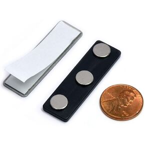 CMS Magnetics Name Badge Magnets - 100 Sets of Magnetic Name Tag Attachments for Badge Makers or Magnetic Name Tag DIY Projects - Made of Strong Neodymium Magnets BM-3MAG