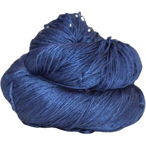 3 Ply 100% Mulberry Silk Lace Weight Yarn | Perfect for Knitting & Crocheting and Weaving | Premium Quality Silk Yarn for Luxurious Creating Projects.(50 Grams – 260 Yards, Twilight Blue)