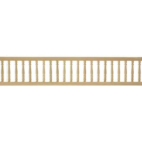 Town Square Miniatures Dolls House Miniature Fixtures Fittings Set of 3 Natural Wood Widows Walk Rails