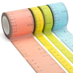 Mr. Pen- Ruler Washi Tape Set, 4 Pack, Assorted Sizes, Decorative Tape