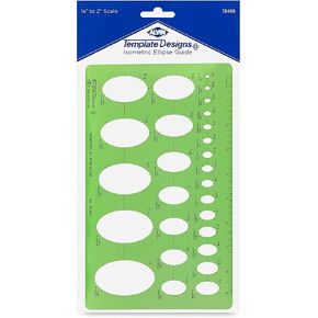 Alvin, TD400, Isometric Ellipse Guide Template, 6.125" x 10" x .030"