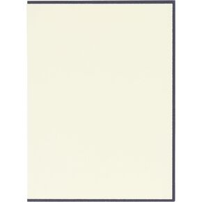 Crane & Co. Navy Bordered Fleur De Lis Ecruwhite Note (CF1429)