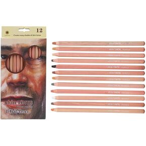 Color Pencils, Skin Tone Colored Pencils, Drawing Pencils for Sketching, Premium Charcoal Colored Pencils, Charcoal Drawing Pencils for Shading Pastels Set Beginners