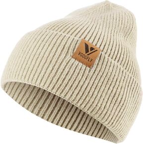 Vgogfly Beanie Men Slouchy Knit Skull Cap Warm Stocking Hats Guys Women Striped Winter Beanie Hat Cuffed Plain Hat
