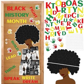 Black History Month Bulletin Board Decoration Set African American Bulletin Board Cutouts Decorations for Classroom Black History Posters for Bulletin Board Door Party School Home