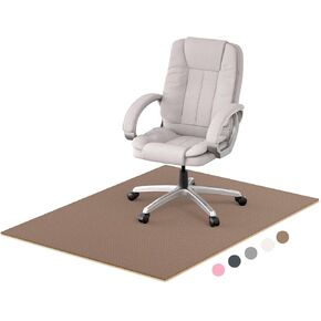 Hsurbtra Office Chair Mat for Hardwood Floor & Carpet, 35" x 47" Ultra Thick Non-Slip Computer Chair Mat, Heavy Duty Floor Protector, Large Desk Rug for Office Home, Beige Brown