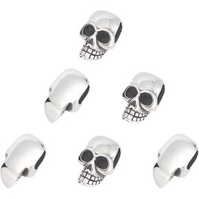 UNICRAFTALE 8pcs Gunmetal Skull Beads Stainless Steel Skull Head Beads Retro Skull Style 2mm Hole Metal Skull Spacer Beads for Jewelry Findings Making (STAS-UN0043-83-US12) in Kuwait