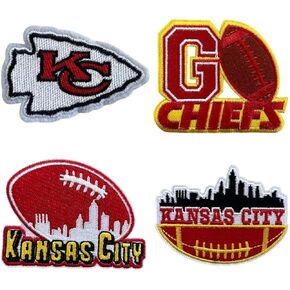 4PCS Rugby Fans Favorite Team Logo Iron On Patches Embroidery Applique for Clothes, Dress, Hat, Jeans, DIY Accessories