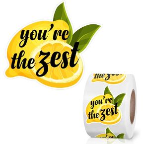 You're The Zest Lemon Stickers,500pcs 2 inch Small Business Stickers, Gift Bags Packaging,Goodie Bag Labels,Handmade Stickers