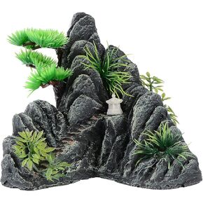 Saim Fish Tank Decorations Mountain Vتم