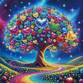 Stalente Diamond Painting Kits for Adults Tree of Life, 5D Special Shape Diamond Art Kits for Beginners, Crystal Rhinestones Diamond Painting for Home Wall Decoration Gift 12×12inch
